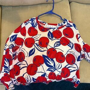 BURU Cherry Print Top